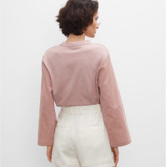 Club Monaco Mixed Media Knit Top - Picture 2 of 4